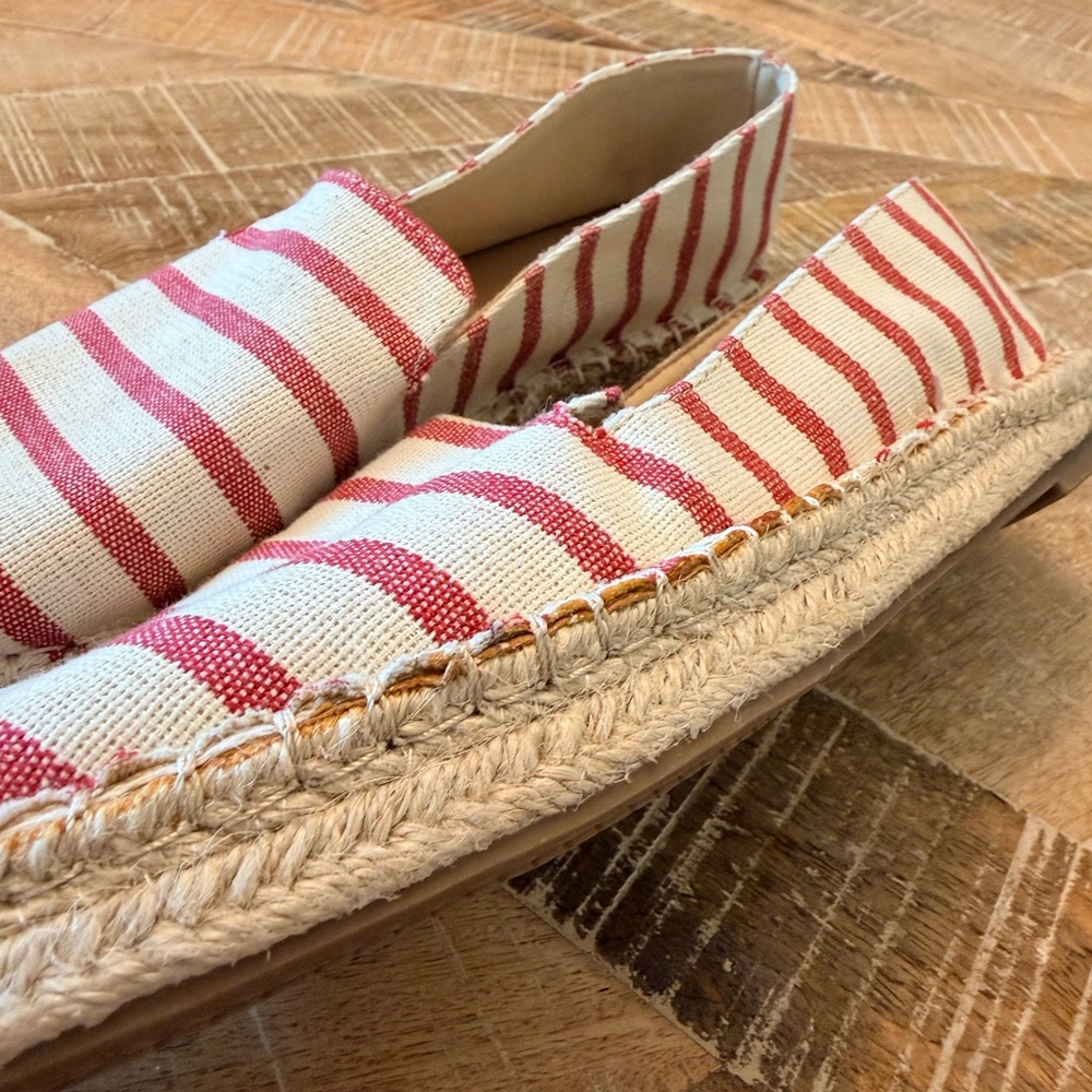 Time and Tru Red & White Striped Slip-On Espadrilles - Picture 4 of 7